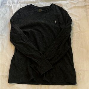 Polo by Ralph Lauren Men's Dark Charcoal Long Sleeve Tee. Size XL, Like New